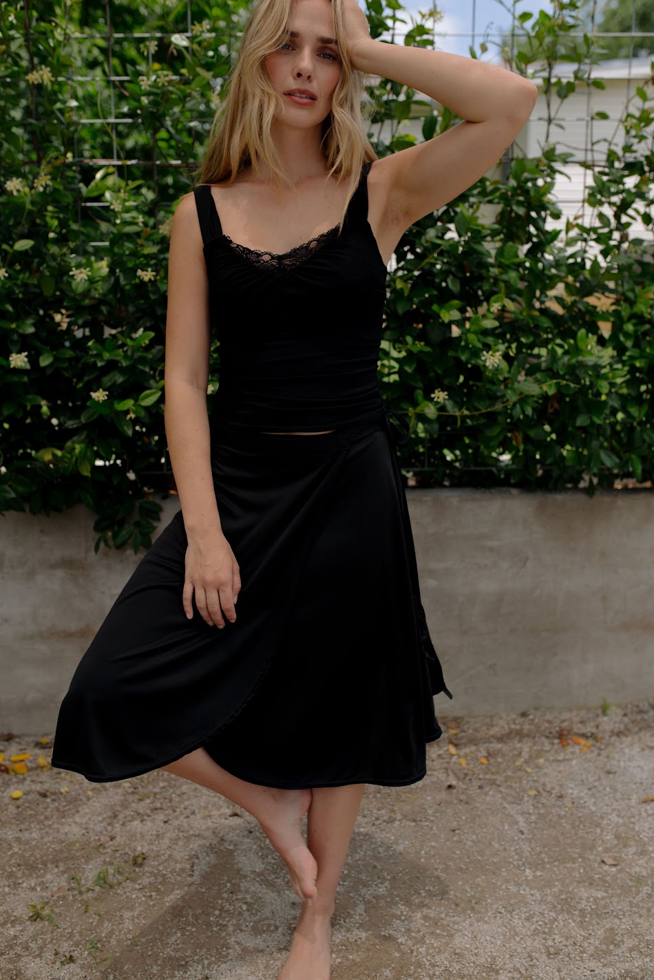 1970s Wrap Slip Skirt