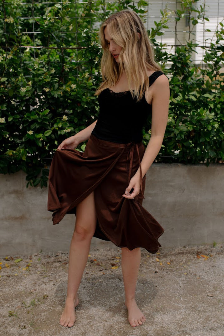 1970s Wrap Slip Skirt