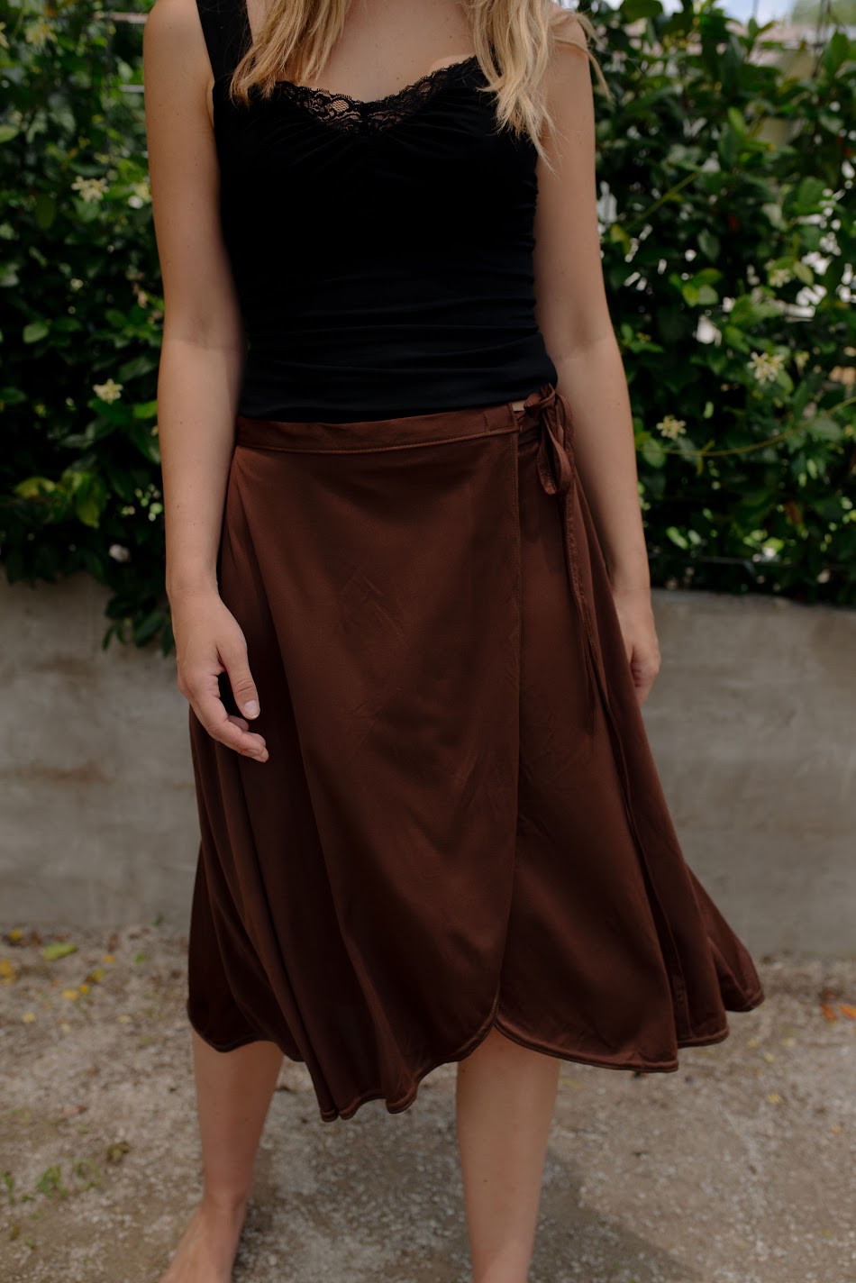 1970s Wrap Slip Skirt