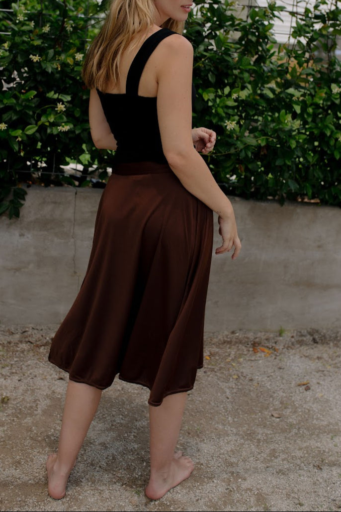 1970s Wrap Slip Skirt