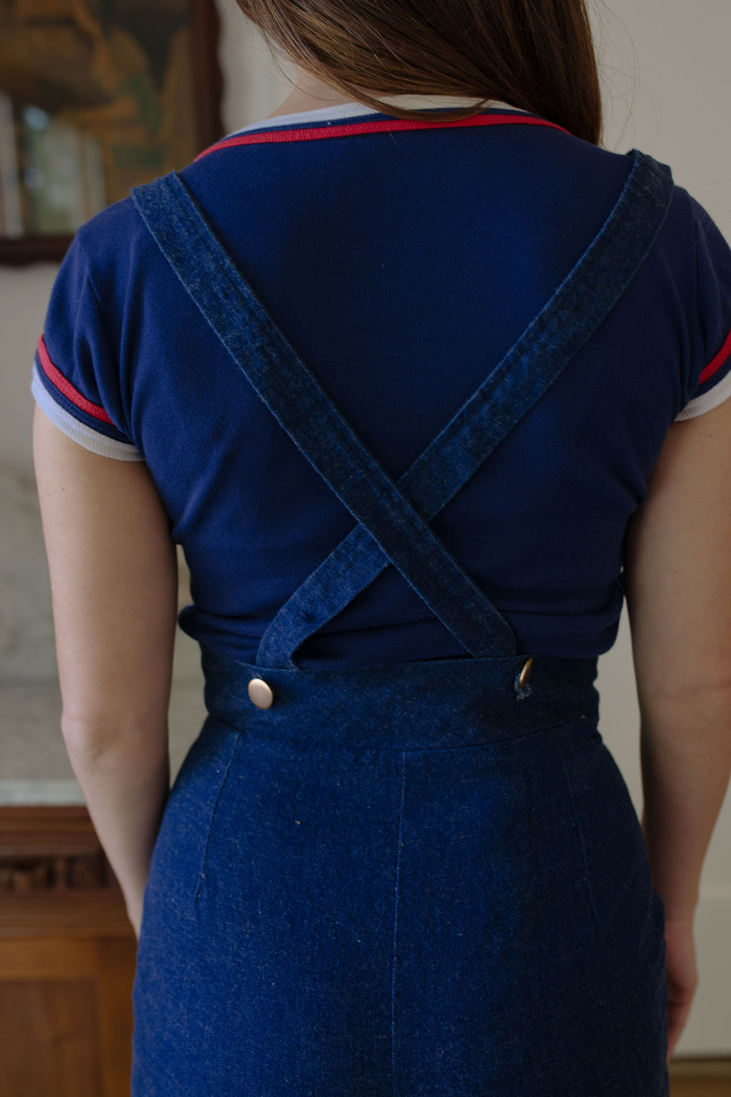 1970s Handmade Denim Suspender Overalls