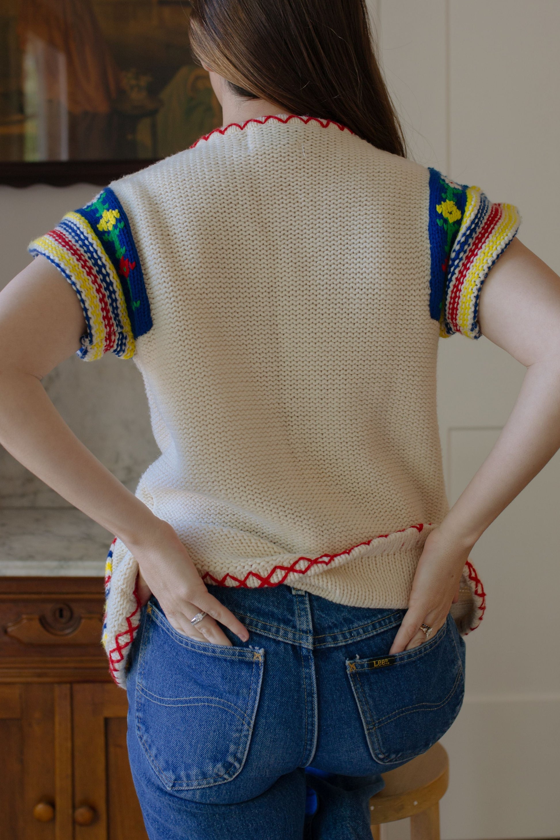 1970s Knit Tie-Front Vest