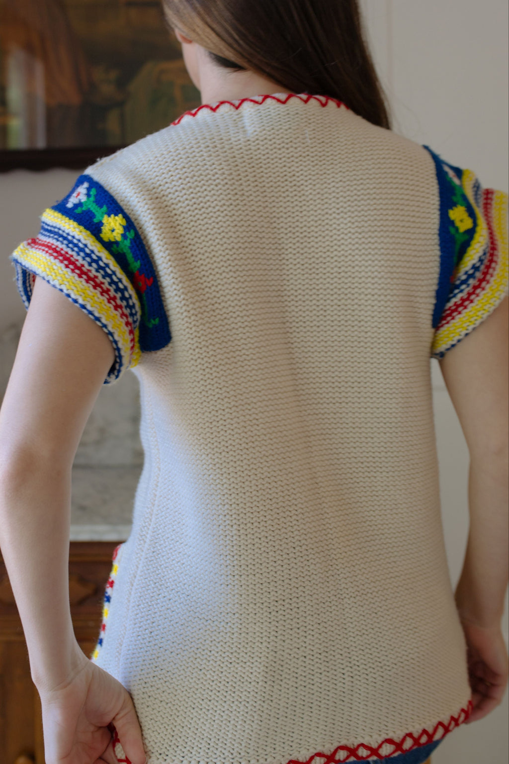 1970s Knit Tie-Front Vest