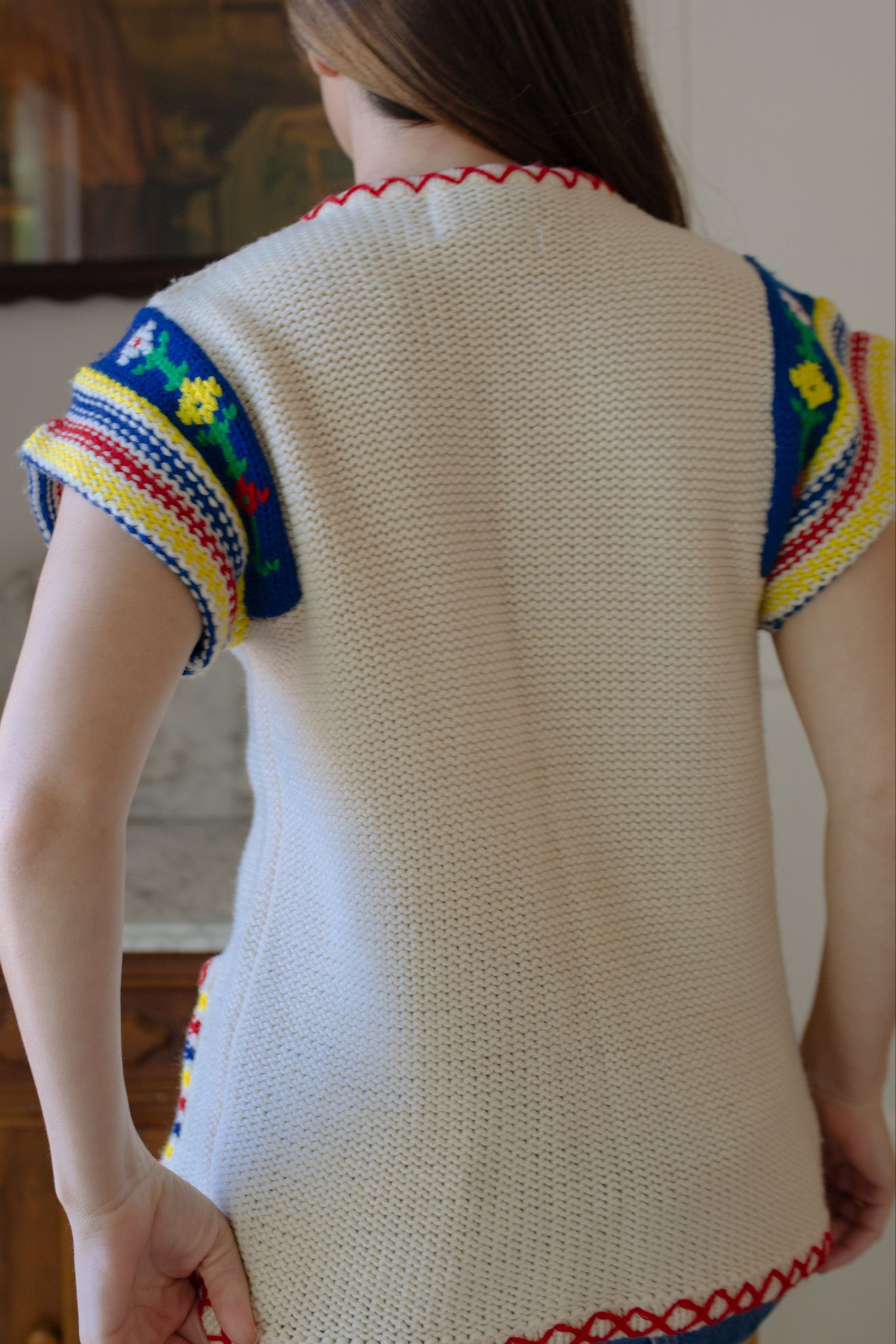 1970s Knit Tie-Front Vest