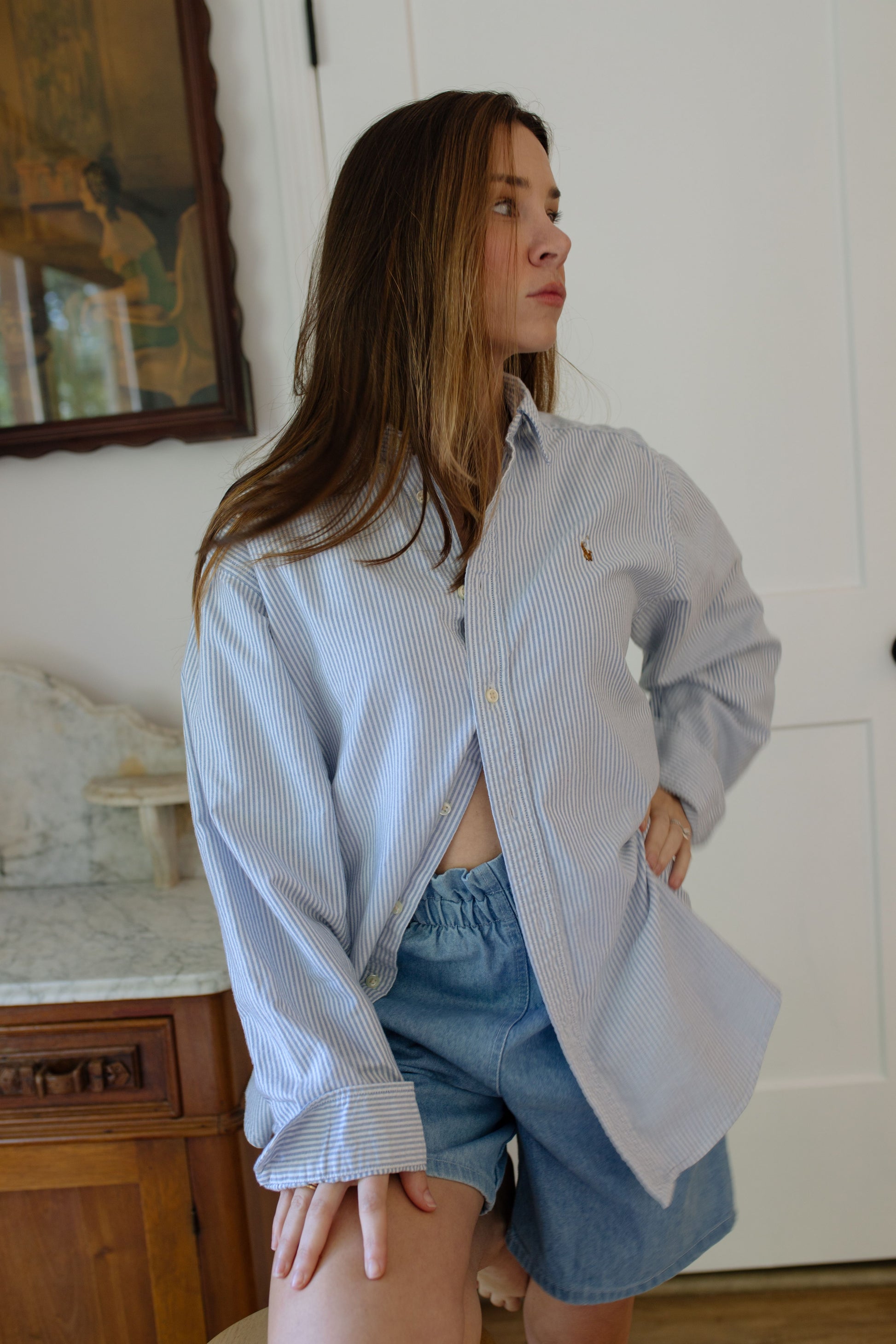 1990s Ralph Lauren Stripe Button Down