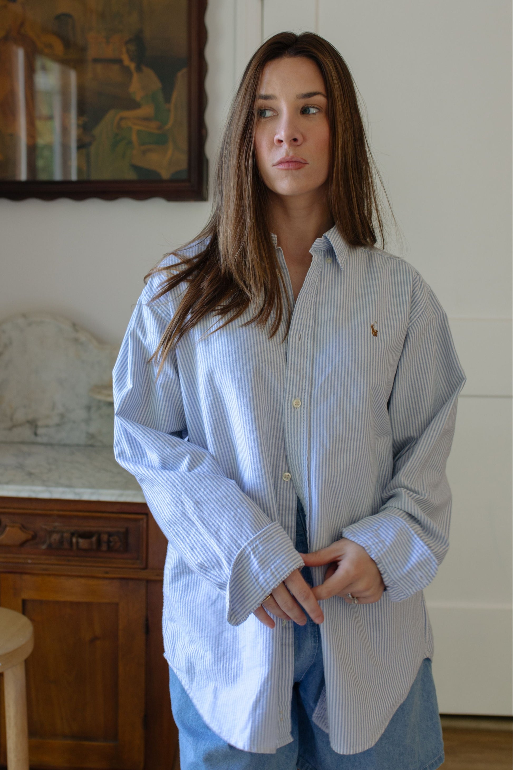 1990s Ralph Lauren Stripe Button Down