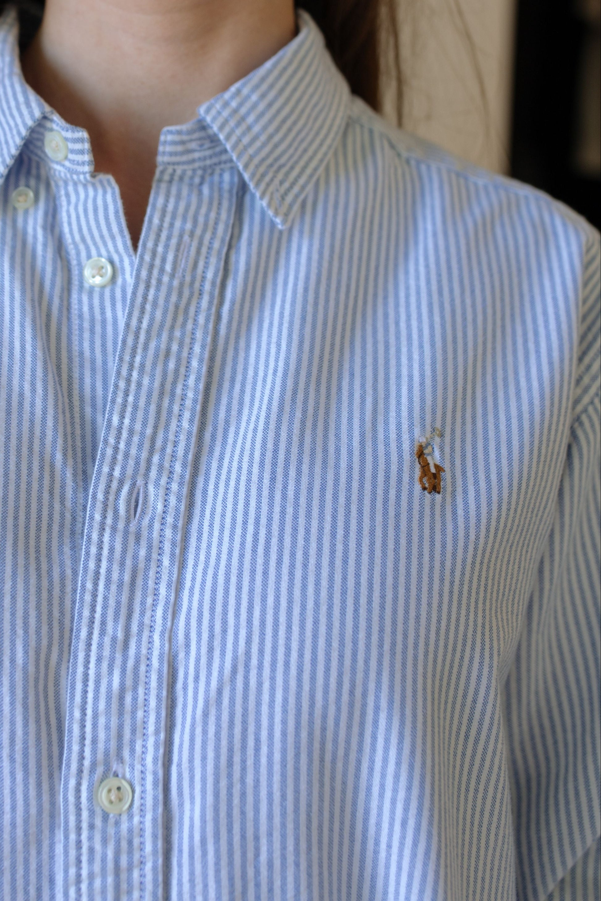 1990s Ralph Lauren Stripe Button Down