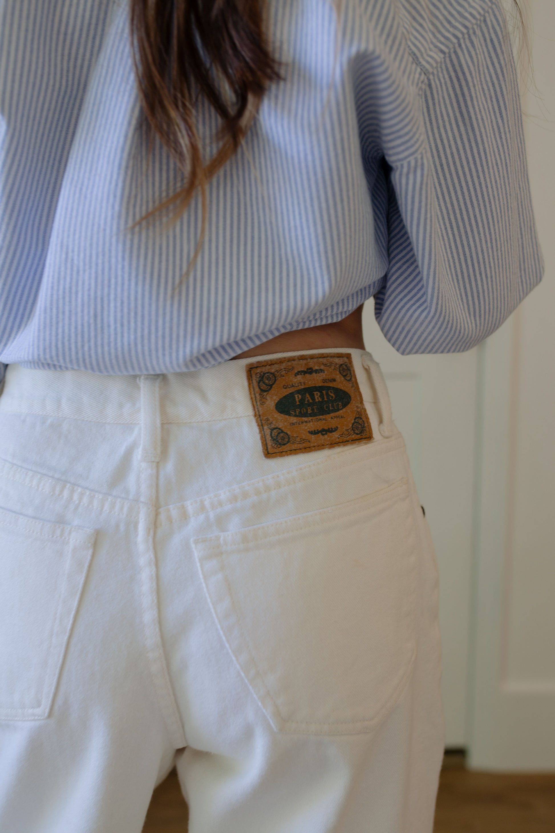 1990s Paris Sport Club Denim Shorts