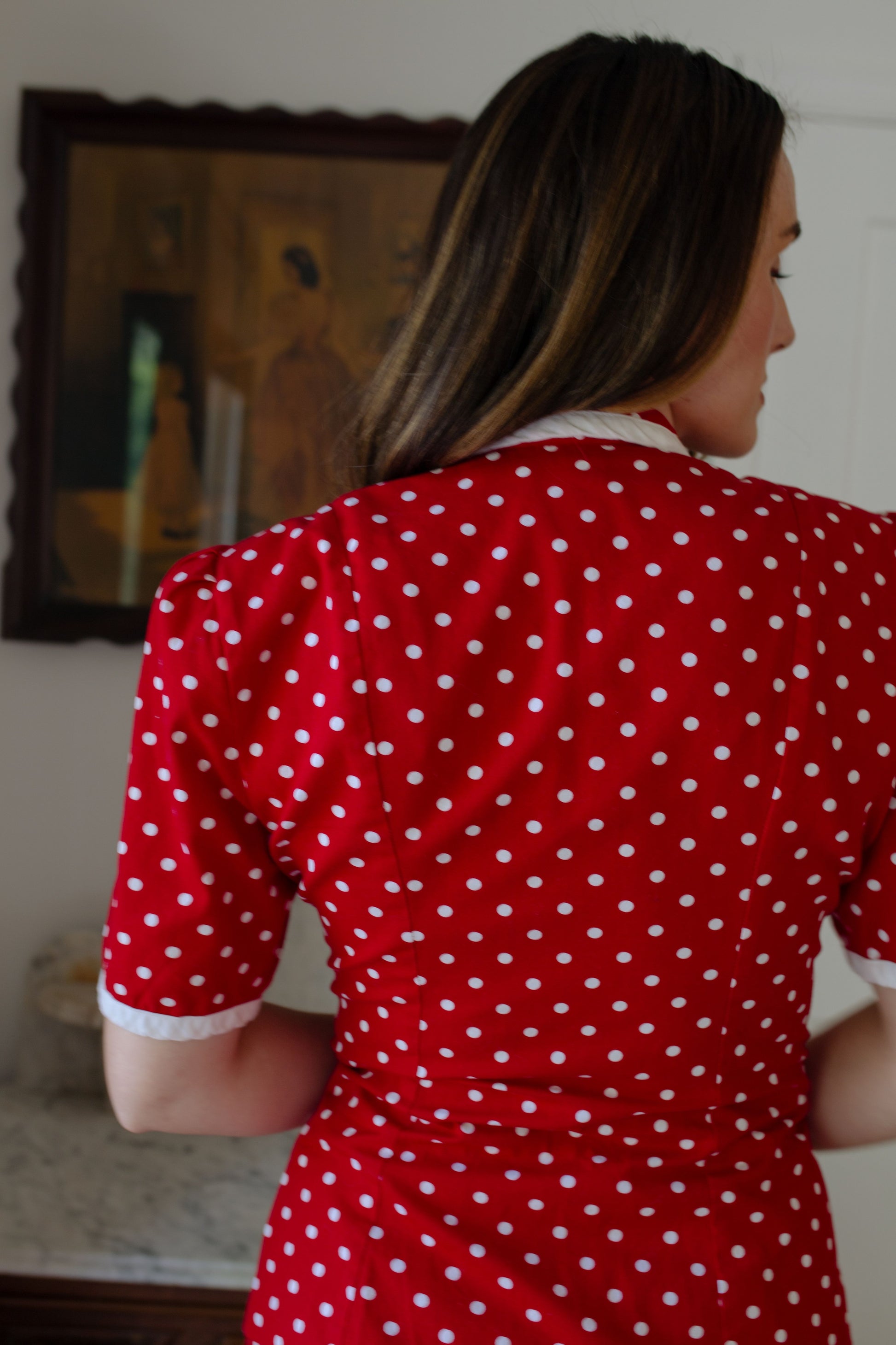 1980s Union Made Polka Dot Two Piece Set