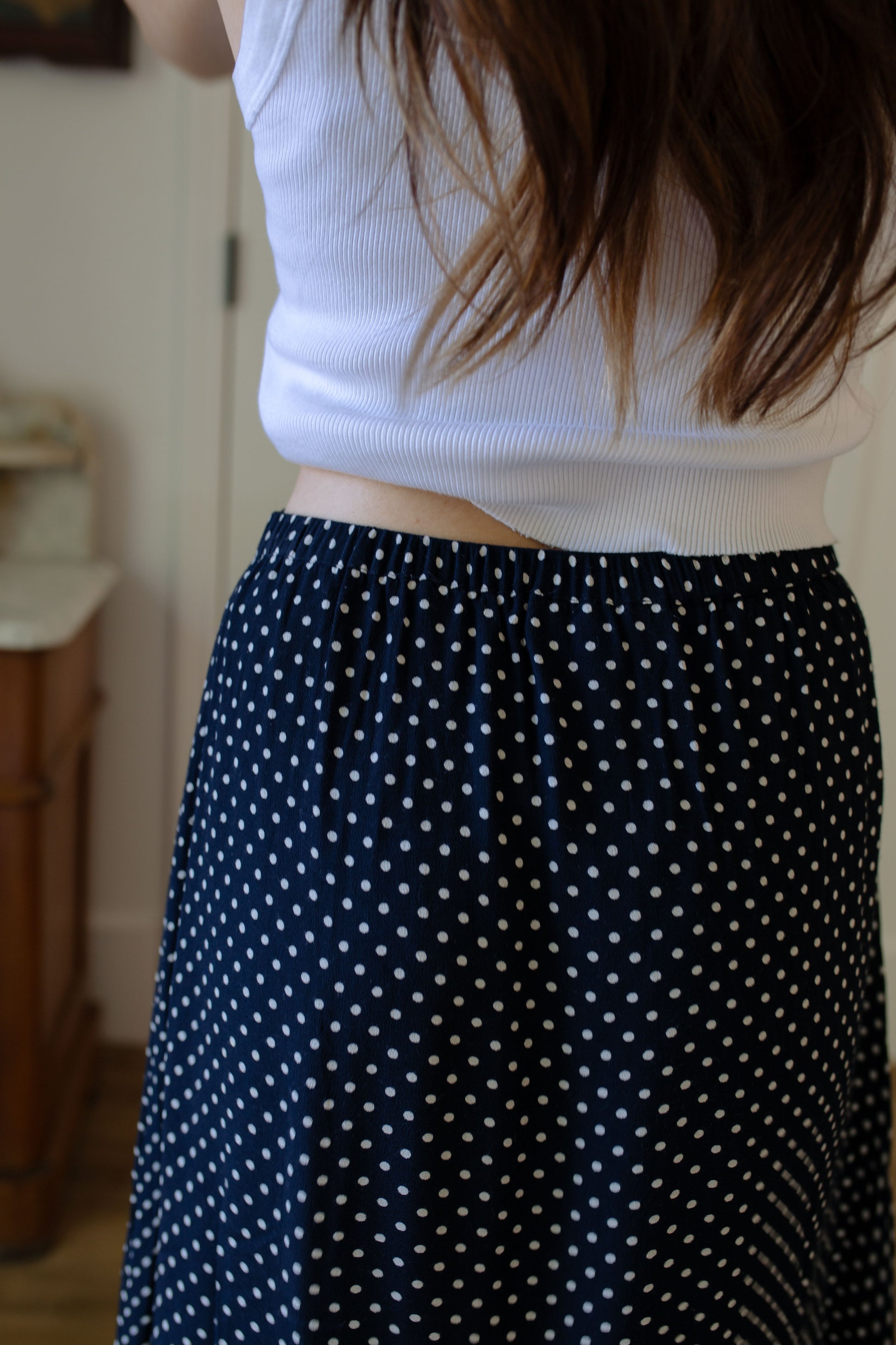 Vintage Button Down Midi Skirt