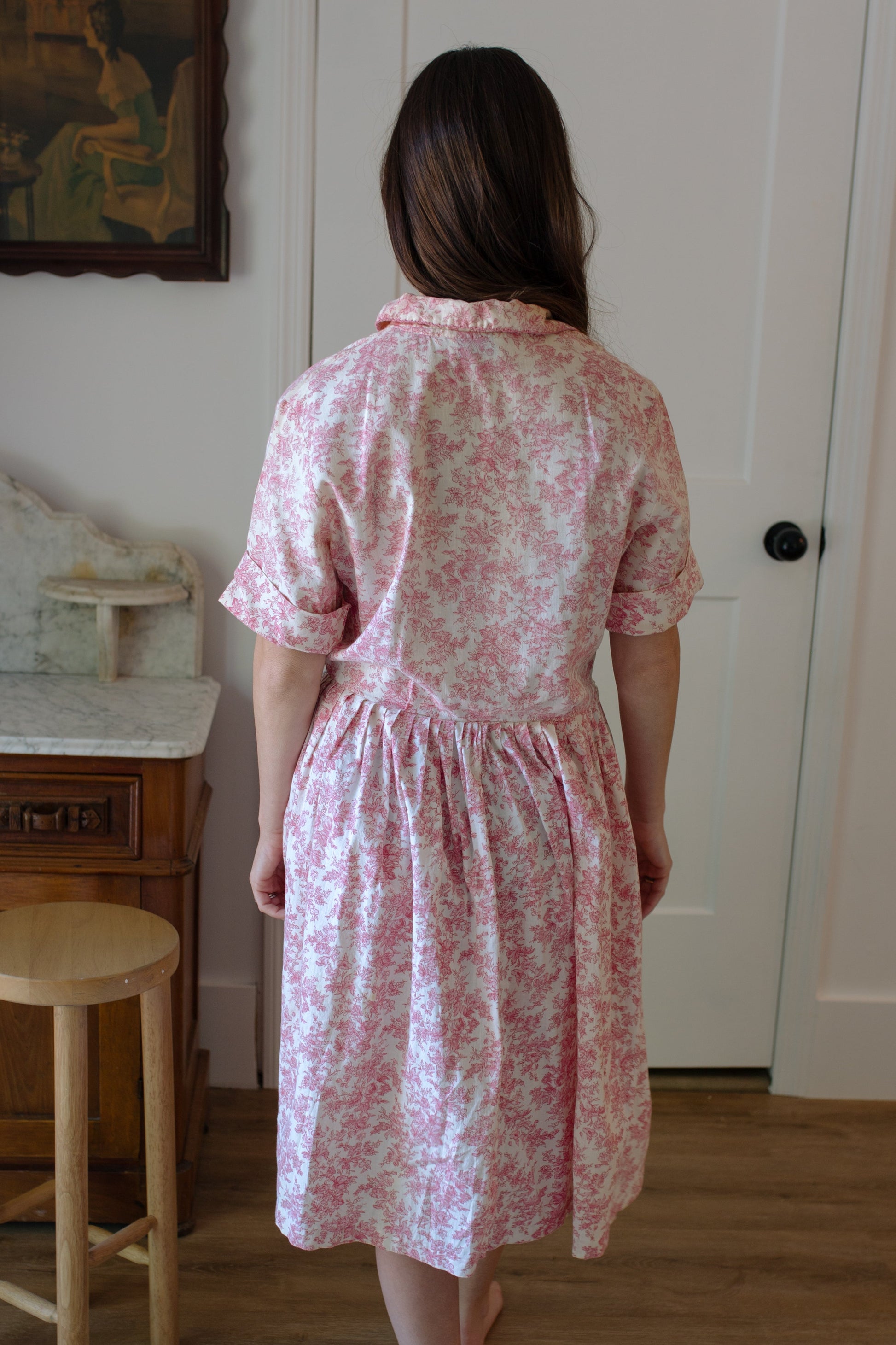 1960s Floral Cotton Dress