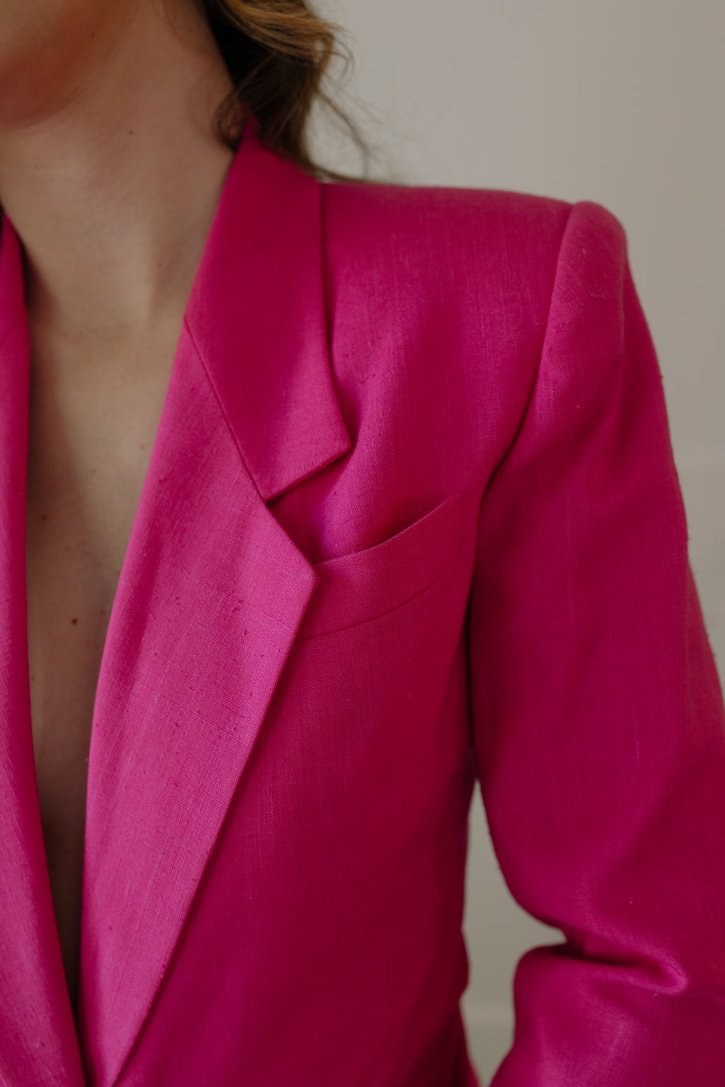 Vintage Cropped Pink Blazer