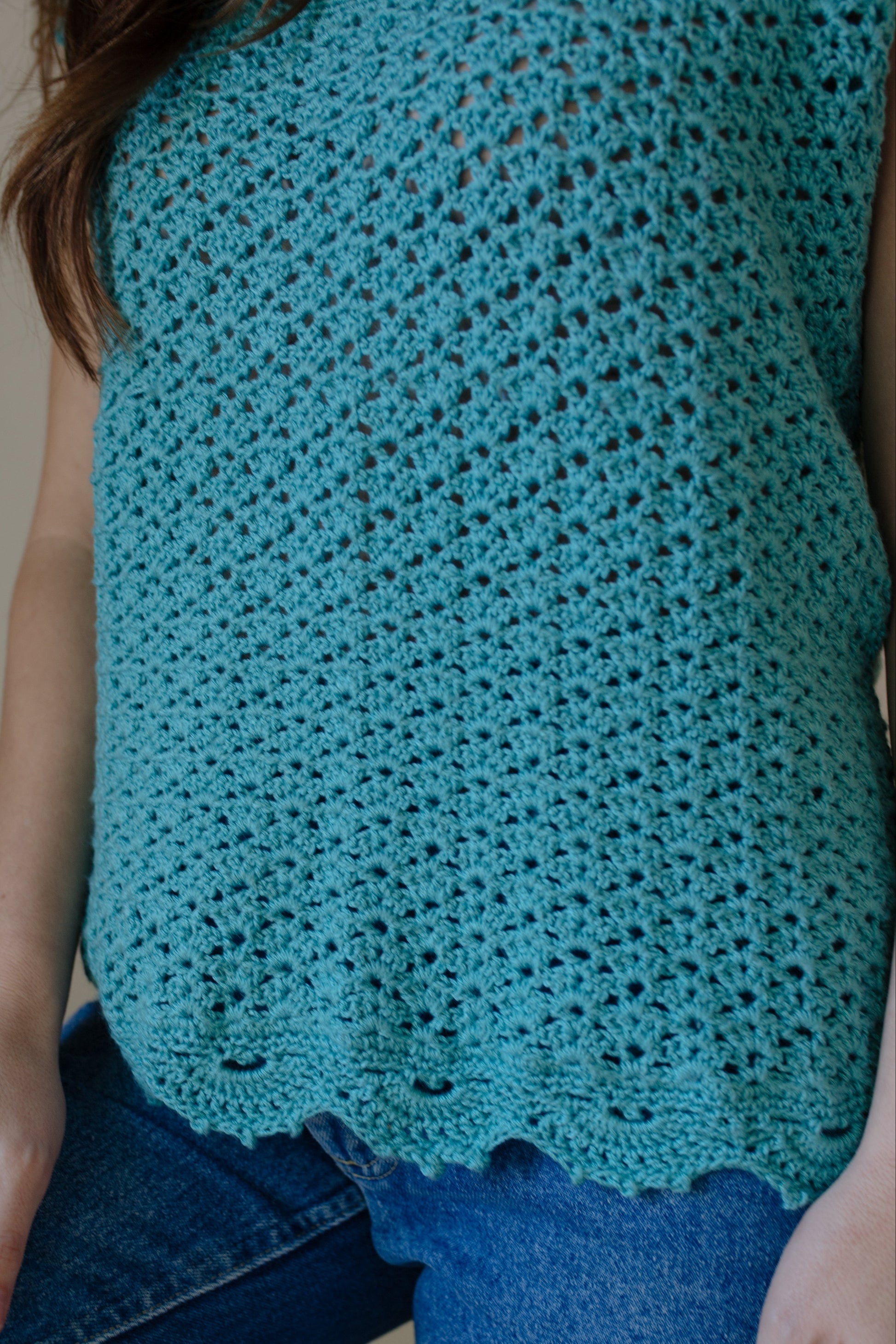 Vintage Hand Crocheted Vest