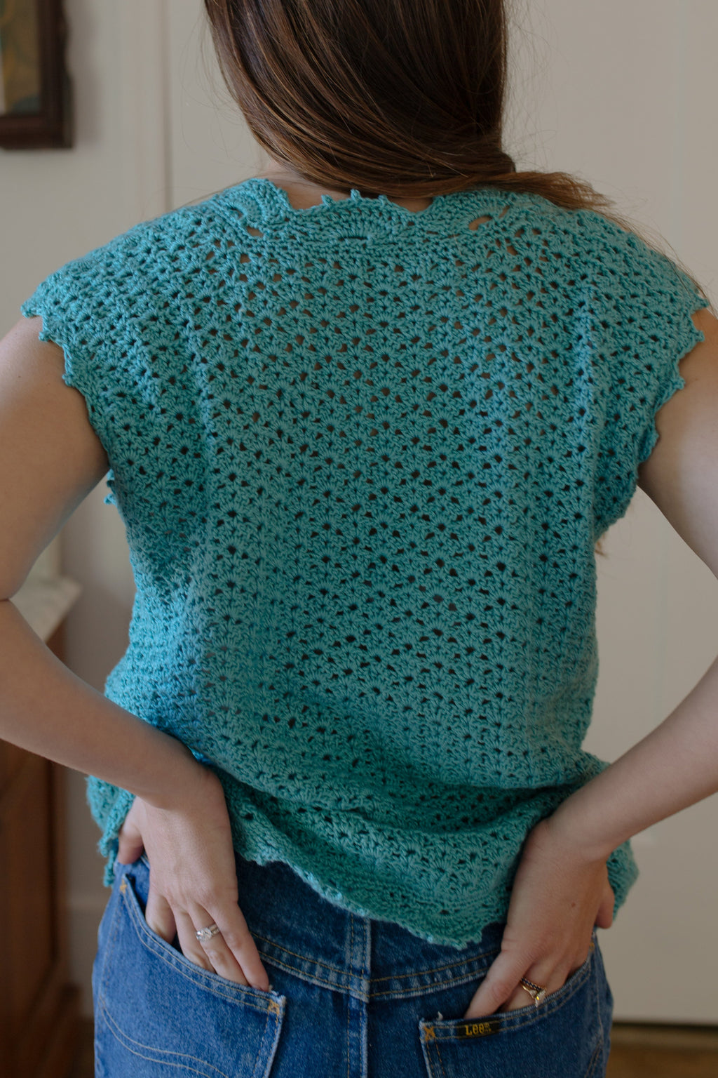 Vintage Hand Crocheted Vest