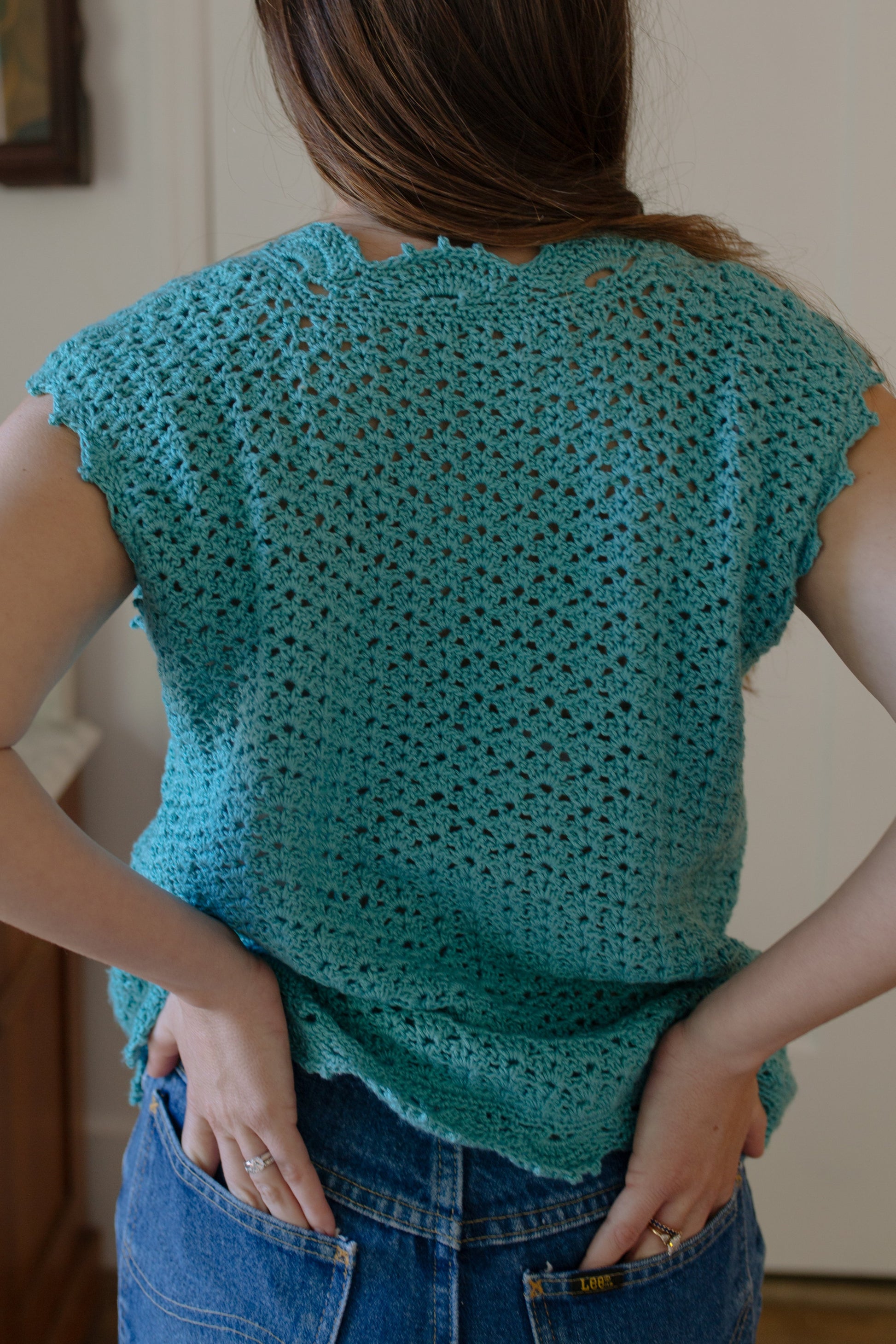Vintage Hand Crocheted Vest