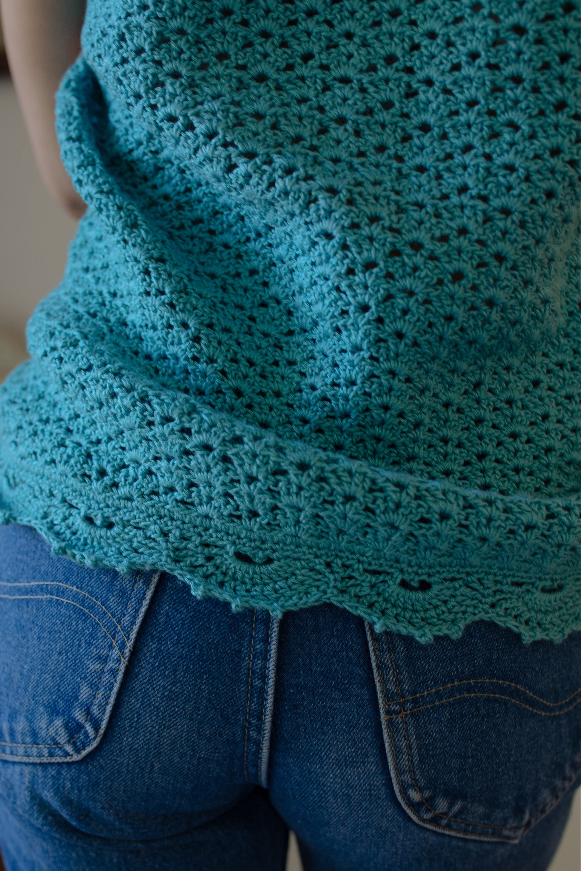 Vintage Hand Crocheted Vest