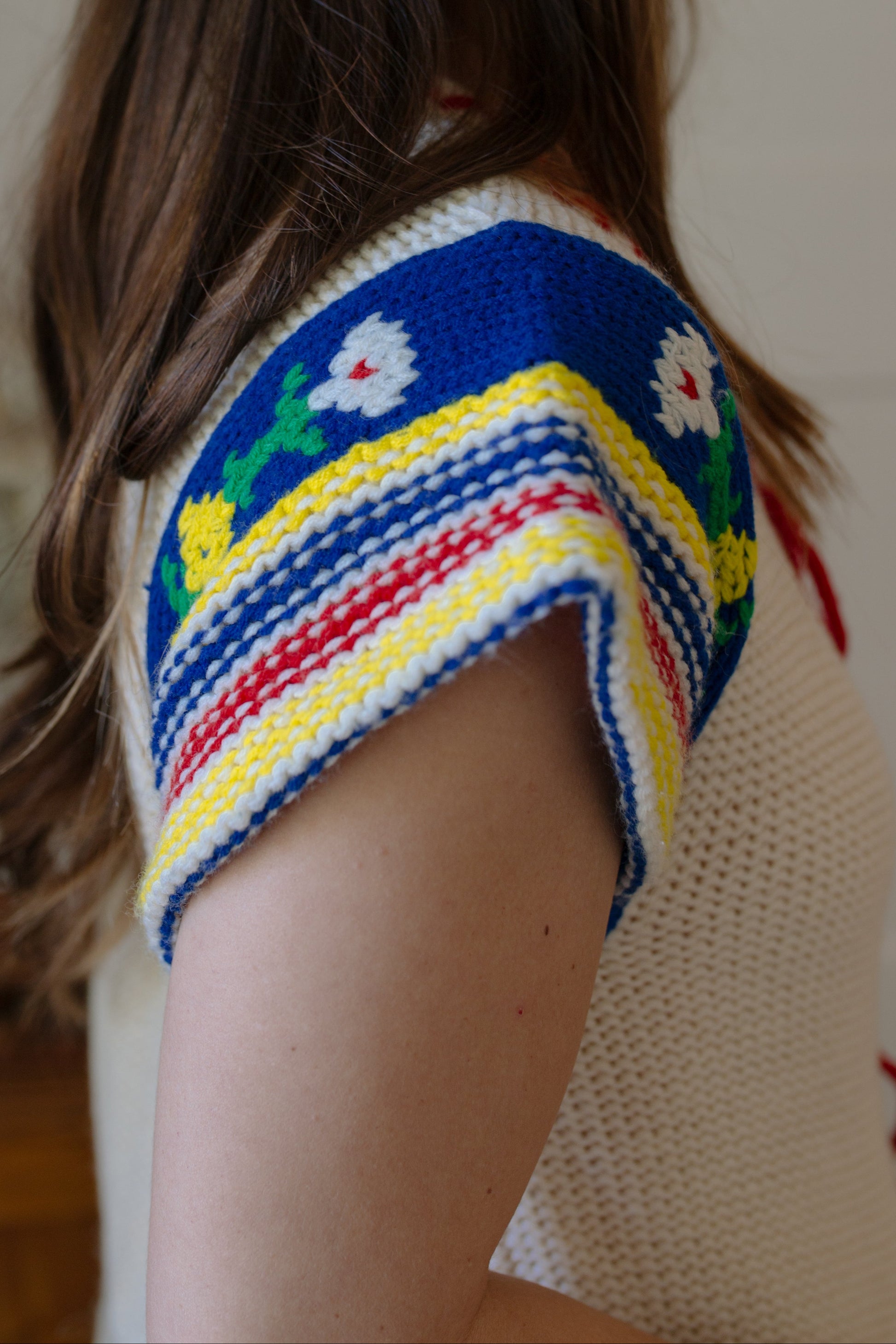 1970s Knit Tie-Front Vest