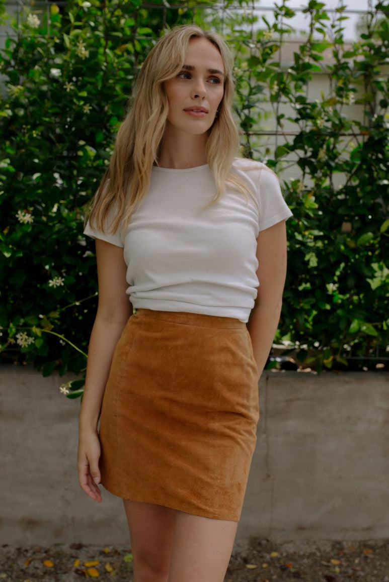 1980s Genuine Leather Mini Skirt