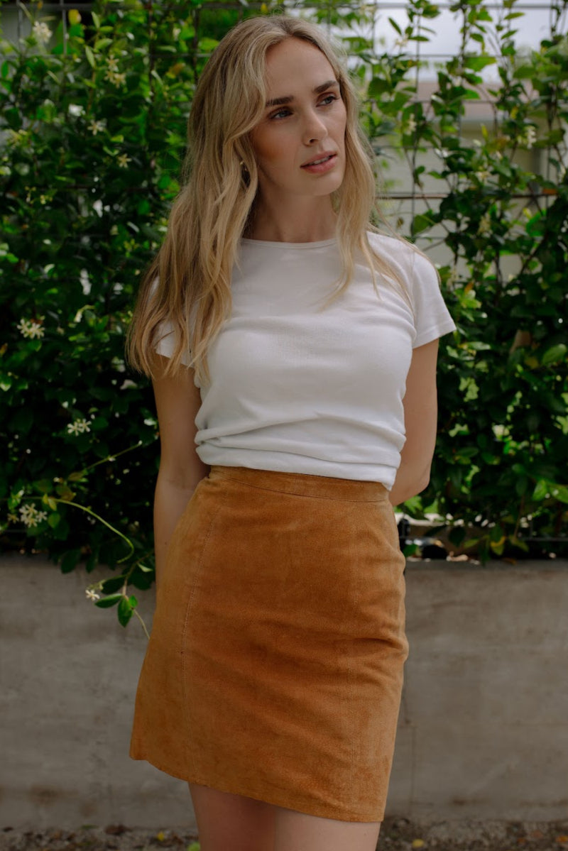 1980s Genuine Leather Mini Skirt