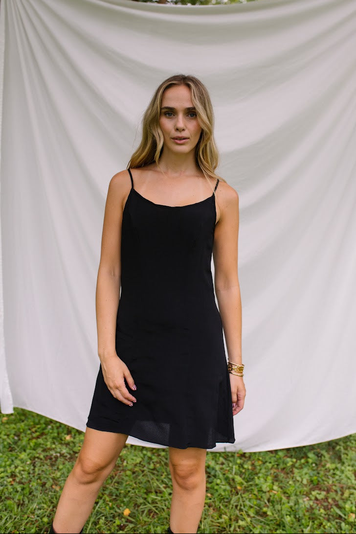 1990s Black Mini Dress