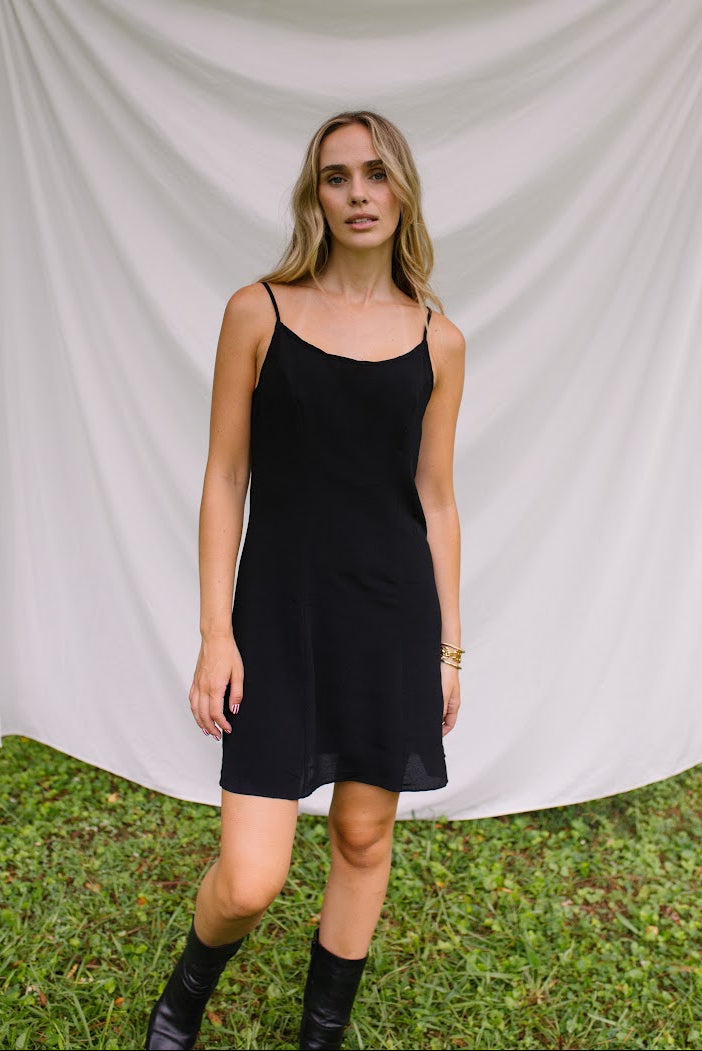 1990s Black Mini Dress