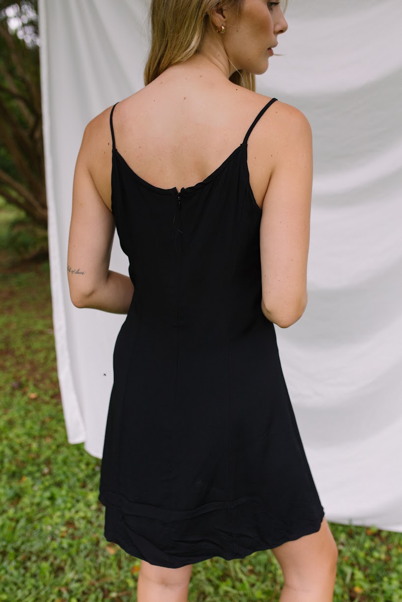 1990s Black Mini Dress
