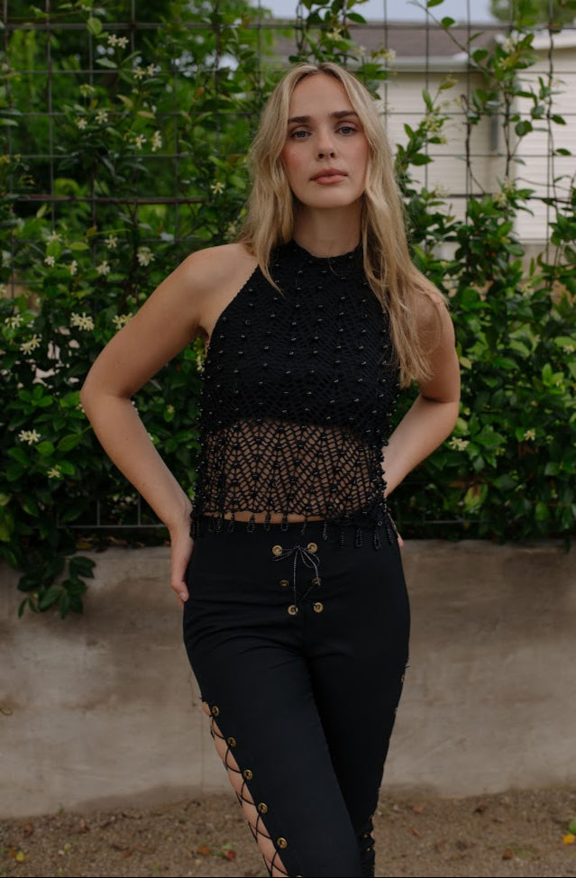 1980s Bohemian Western Beaded Set