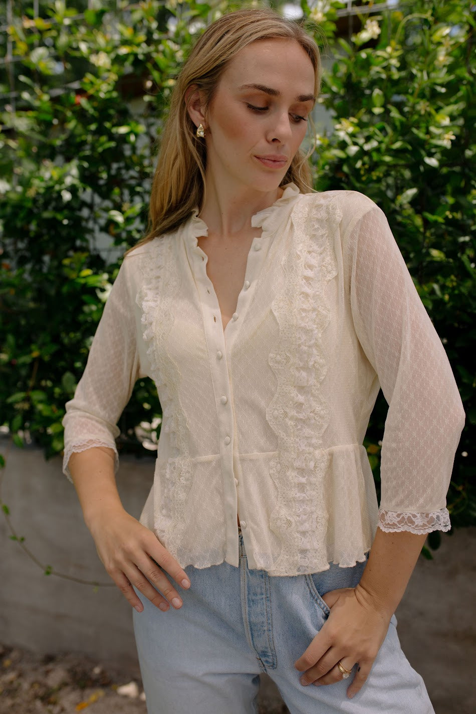 Vintage Lace Prairie Blouse