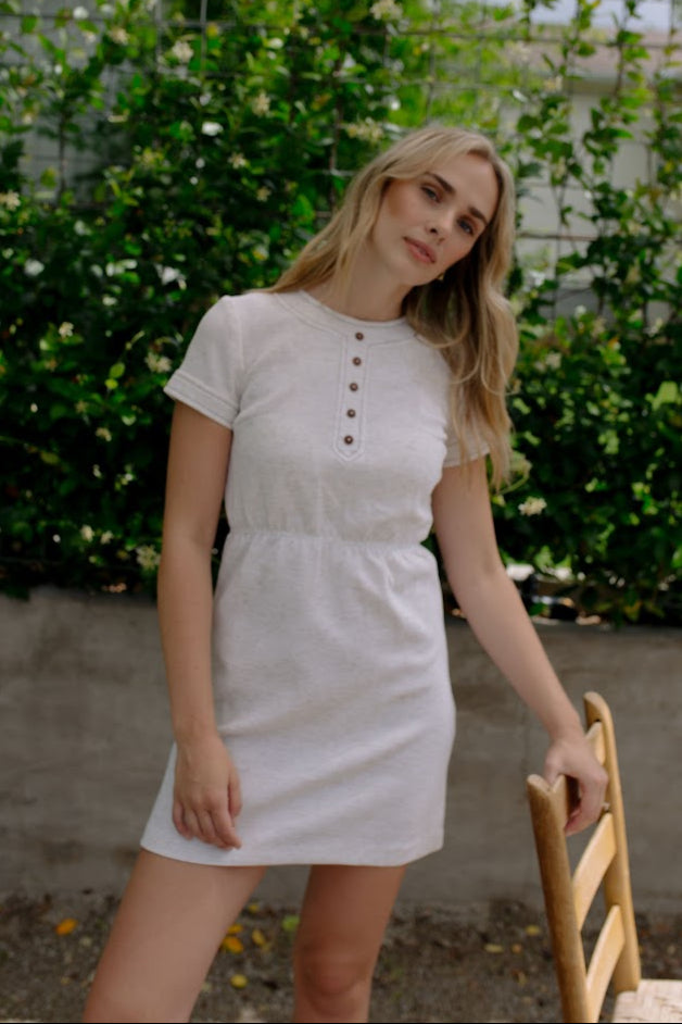 1970s Contrast Stitch Mini Dress