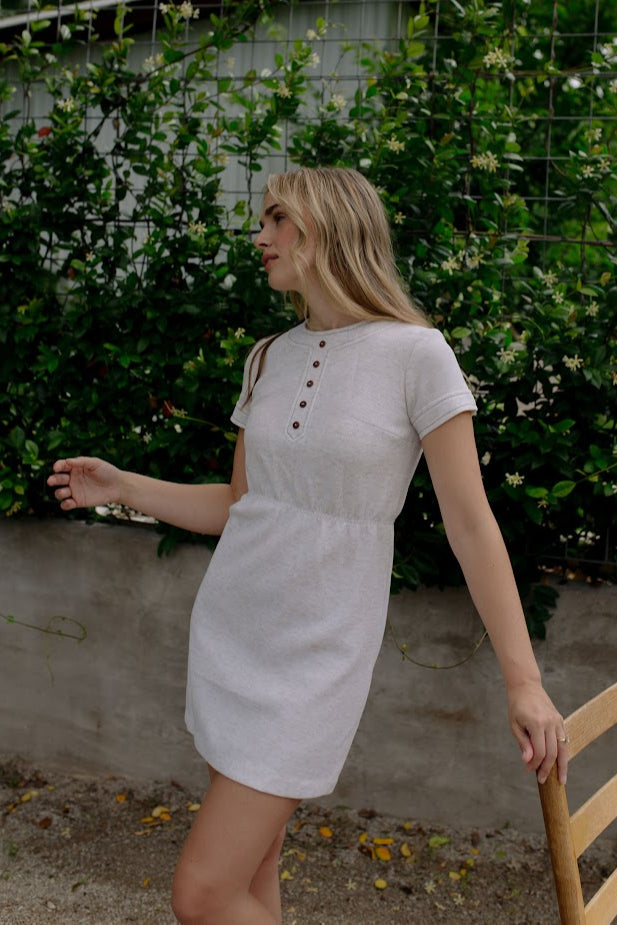 1970s Contrast Stitch Mini Dress