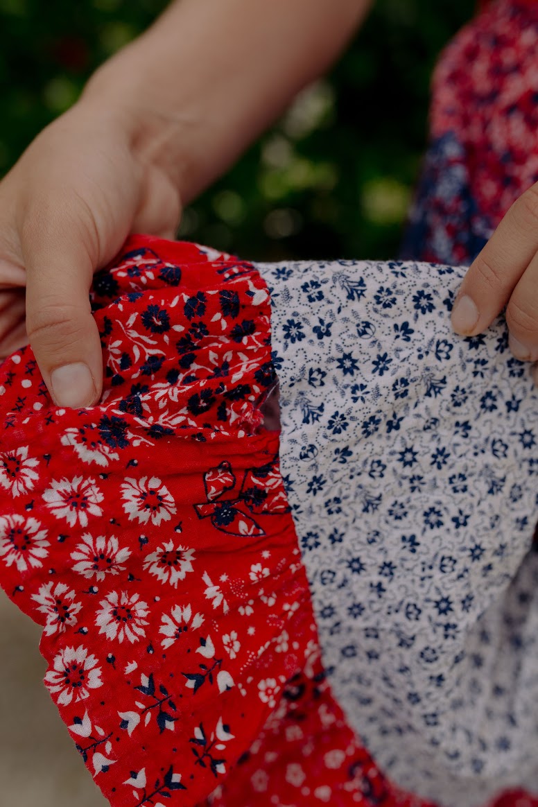 1960s Americana Floral Mini Dress